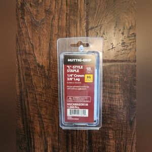 Huttig Grip "L" style staple 1/4" crown 3/8" leg